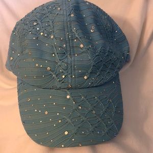 Women’s rhinestone baseball style cap